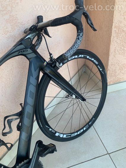VELO DE ROUTE LOOK 795 + 2 ROUES CARBONE + SELLE CARBONE +GUIDON + SACOCHE SACOCHE  - 5