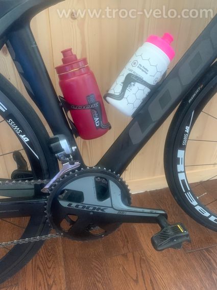 VELO DE ROUTE LOOK 795 + 2 ROUES CARBONE + SELLE CARBONE +GUIDON + SACOCHE SACOCHE  - 8