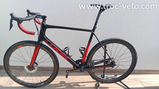 Vélo de course Look 785 HUEZ RS DISC BLACK RED GLOSSY MAT T58 - 2