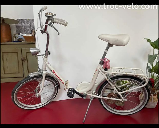 Vélo blanc vintage "riviera" pliable  - 1