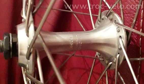 Roue 700 / 28" pouces Miche en aluminium et rayons inox vintage en Tbé - 2