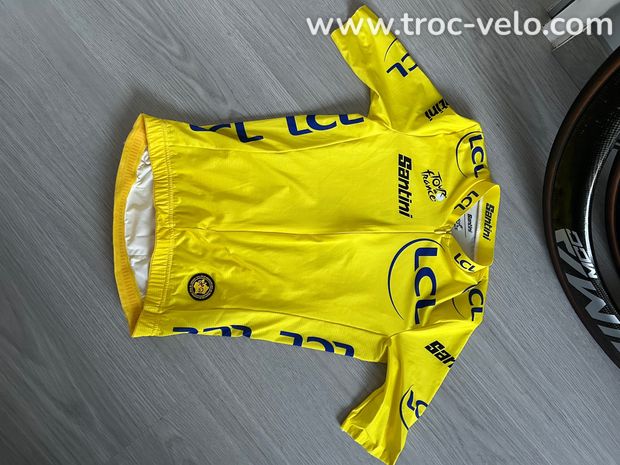 Vrai maillot pro Santini « race » TDF 2024 classement général TXS SANTINI  - 1