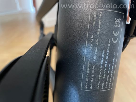 ADO Air 20- vélo électrique pliable neuf jamais roulé  - 7
