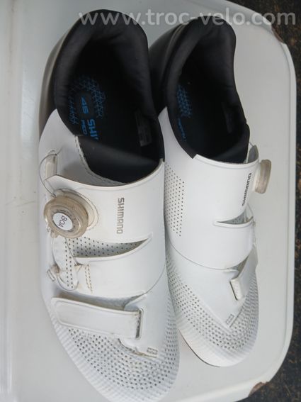 Chaussures route shimano RC502 blanches/noires. - 6