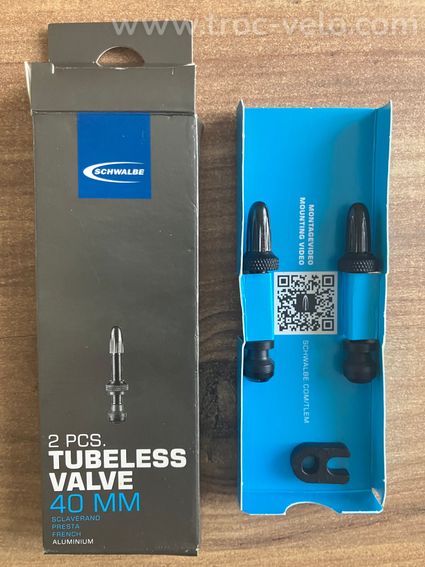 Valves tubeless Schwalbe Presta 40mm neuves