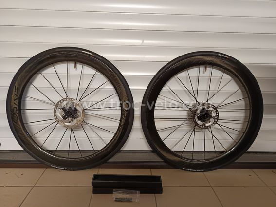 Roues carbone route ELITE WHEELS DRIVE 50D à pneus & freins à disques