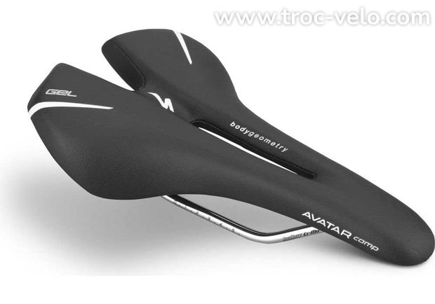 Selle SPECIALIZED AVATAR COMP GEL - 130 mm - Noir / Blanc - 1