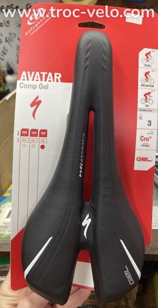 Selle SPECIALIZED AVATAR COMP GEL - 130 mm - Noir / Blanc - 2