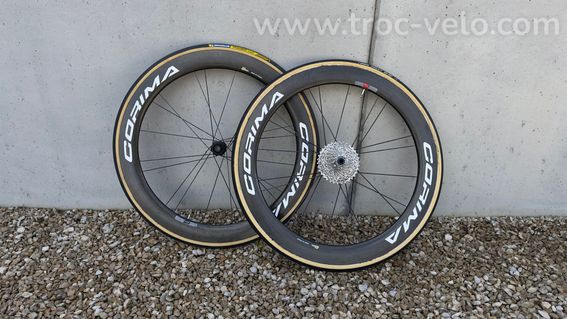 Paire de roues Corima Carbone 58 mm WS Black DX Tubular – Frein à disque - 2