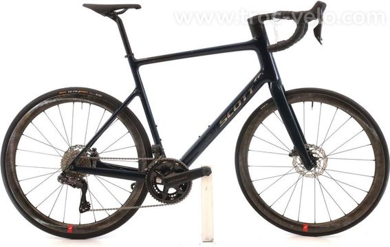 Produit Reconditionne Scott Addict 20 Di2 12v Bleu Velo De Route Tres Bon Etat