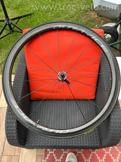 Paire de roue dura ace C40 R9100 a boyaux carbone - 2