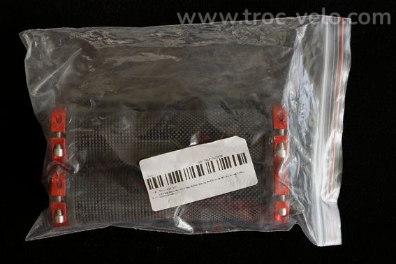 Poignées avec bagues de blocage en aluminium anodisé rouge Ø30 / Ø22 x 130 mm - Neuves - 6