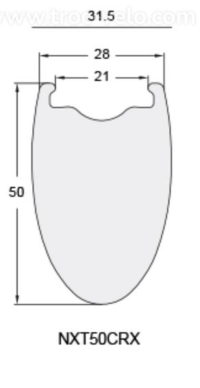 Roue avant carbone aero tubeless ready freinage disque 50mm - 4
