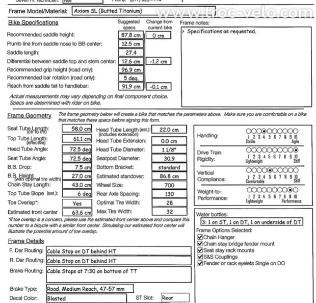 Cadre Demontable Titane Seven Axiom SL Talle 58-62 - 2