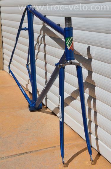 Cadre et fourche de vélo de route Famina Professional vintage en acier Columbus Aelle. - 2
