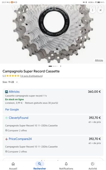 Cassette Campagnolo Super Record 11 vitesses- 11-29 - 3