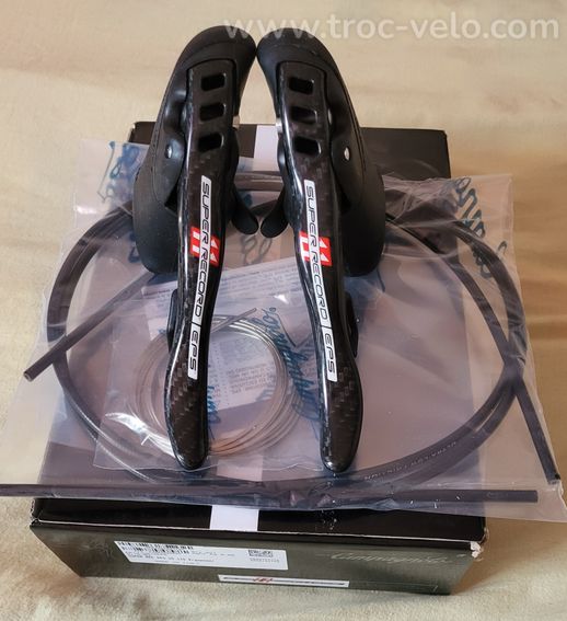 Paire de leviers campagnolo super record eps 11v frein sur jante