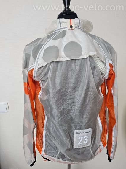 Coupe vent RAPHA & RAEBURN Hooded Wind Jacket en S - Blanc/Orange - 2
