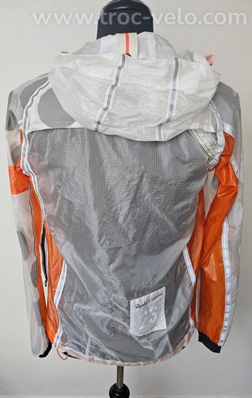 Coupe vent RAPHA & RAEBURN Hooded Wind Jacket en S - Blanc/Orange - 3
