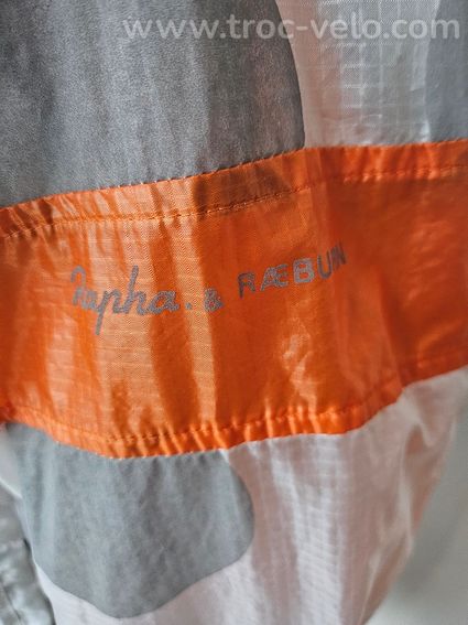 Coupe vent RAPHA & RAEBURN Hooded Wind Jacket en S - Blanc/Orange - 4