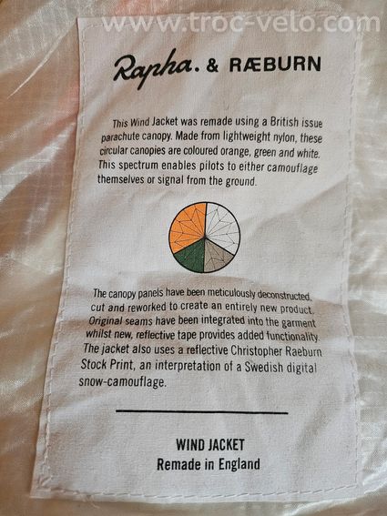 Coupe vent RAPHA & RAEBURN Hooded Wind Jacket en S - Blanc/Orange - 7