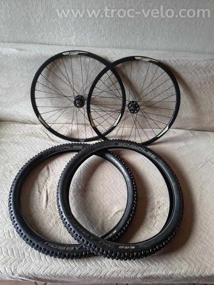 🚲 Paire de roues VTT 27.5" Giant PXC-2 + Pneus Schwalbe Nobby Nic 🛞