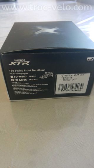 Dérailleur Avant SHIMANO XTR FD-M985 2x10V Collier Bas Neuf - 2