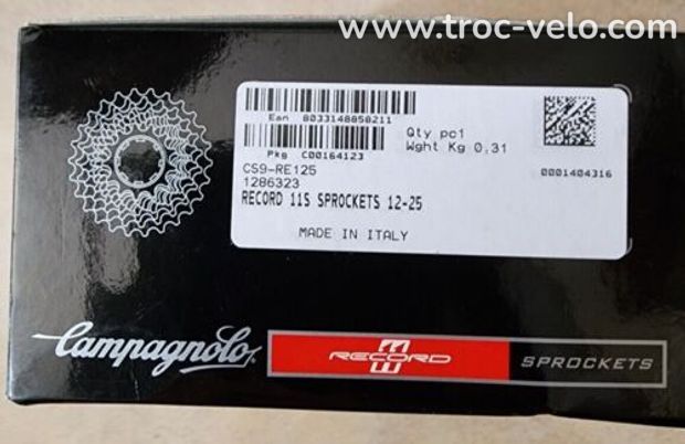 Cassette Campagnolo Record 11 S sprockets 12-25 - 2