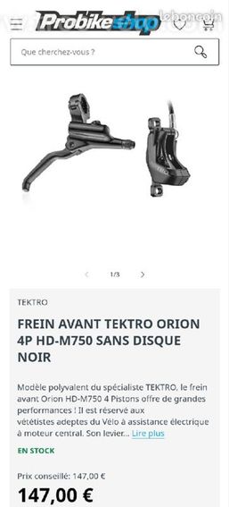 paire de freins 4 pistons TEKTRO neufs - 8