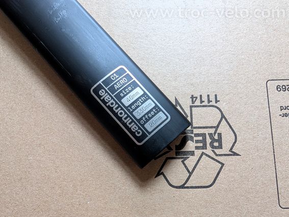 Tige de Selle Cannondale SuperSix Evo Gen4 C1 Aero 40mm 330mm O20mm - 2