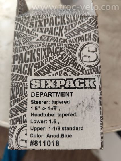 Jeu de direction Sixpack Racing Department R conique 1.5 bleu neuf