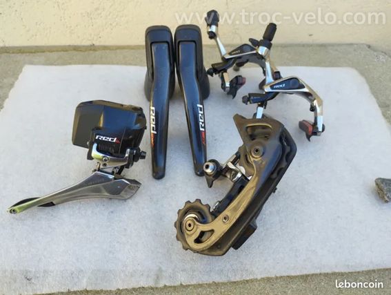 Mini groupe SRAM red etap électrique, manettes, dérailleurs, vélo route course carbone  - 2