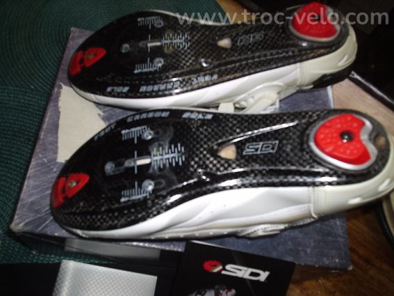 Chaussures Neuves Sidi carbon ergo 3 scarpe blanc vernis - 3