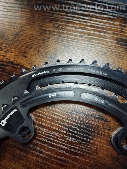 OCCASION ! Plateaux Qrings ROTOR 42/54 4 branches 110BCD 10/11/12v - 2