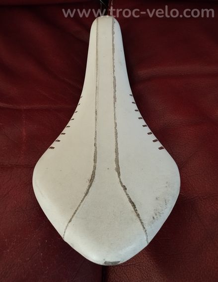 Selle Fizik carbon Wing Flex cuir blanc en Bé - 6