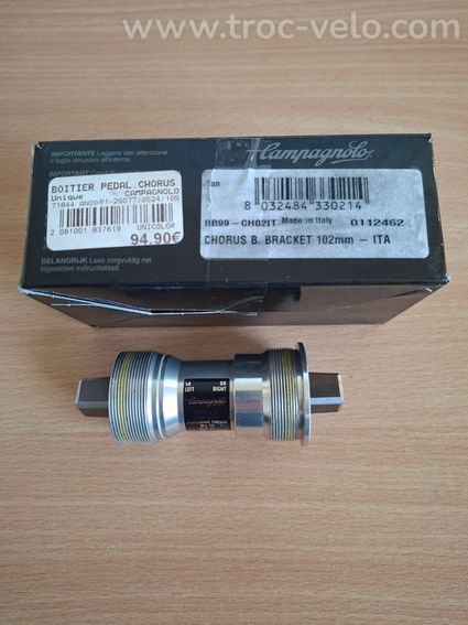 Campagnolo Boitier de pédalier axe carré 102mm pas Italien Chorus - 2