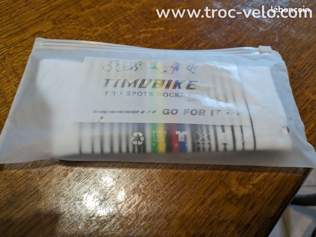 Paire de chaussettes vélo cyclisme Blanche Champion du Monde  - 4