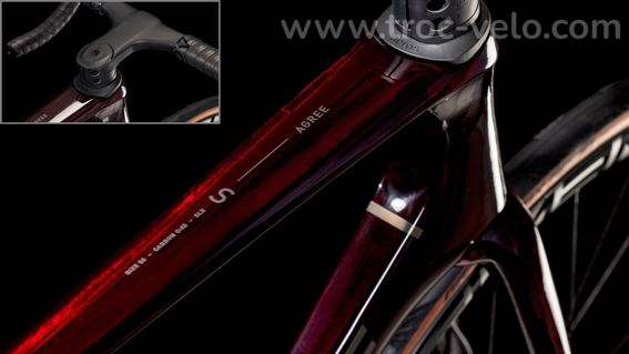 Velo De Route Cube Agree C 62 Slx Sram Force Etap Axs 12v 700 Mm Rouge Liquid 2025 T 56 174 185cm   Produit Reconditionne - 4
