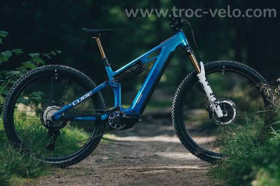 Vtt Electrique Tout Suspendu Cube Stereo Hybrid One44 Hpc At 800 12v 800 Wh Bosch 120 Nm 29   Bleu Actionteam 2026 T L 174 187cm   Produit Recondition - 9