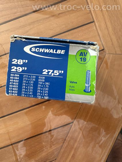chambre à air neuve schwalbe 28, 29,27.5 valve Schrader ( ou voiture) - 5
