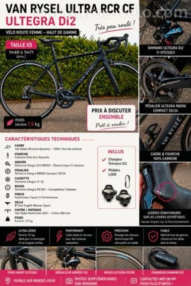  VAN RYSEL ULTRA RCR CF ULTEGRA Di2 TAILLE XS - 2