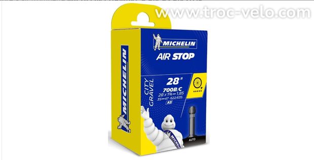 PAIRE DE CHAMBRES À AIR MICHELIN A3 AIRSTOP 28" ETRTO 35/47X622/635  - 1