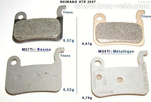 Plaquettes shimano m06ti (y8e598010) métal - 1