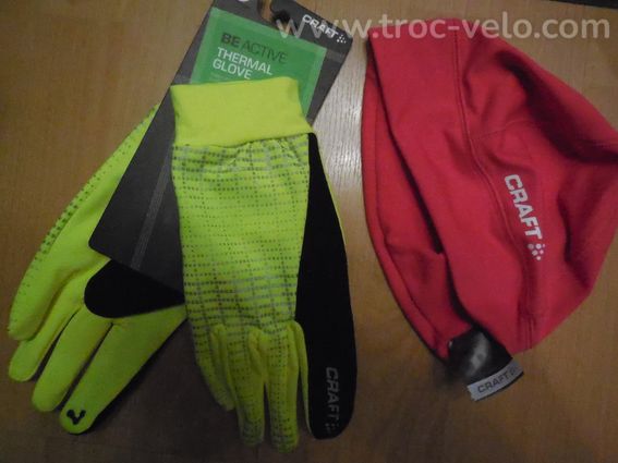GANTS  ET BONNET HIVER CRAFT TAILLE 9  XXL JAUNE  NEUF   - 3