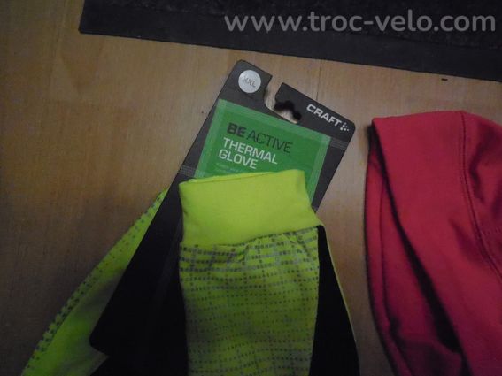 GANTS  ET BONNET HIVER CRAFT TAILLE 9  XXL JAUNE  NEUF   - 4