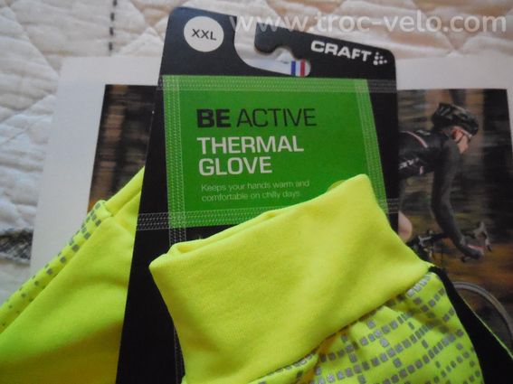 GANTS  ET BONNET HIVER CRAFT TAILLE 9  XXL JAUNE  NEUF   - 2