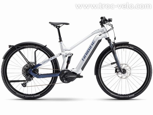 Vélo de trekking électrique Haibike Adventr FS 9 720WH Silver dark blue matt 2023 - 1