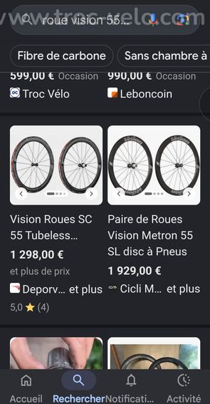 Roue arrière vision metron 55 SL carbone - 5