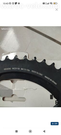 Plateaux rotor qring oval 52-36 - 2