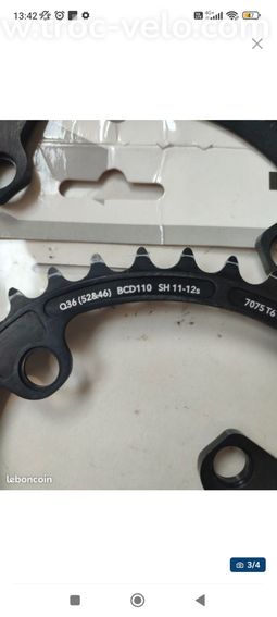 Plateaux rotor qring oval 52-36 - 3